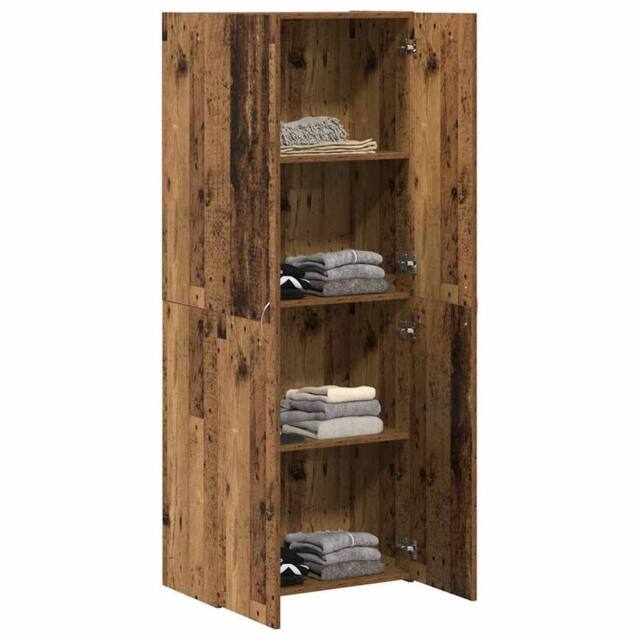 Berkfield Home Highboard Old Wood 60 x 32 x 153 cm - made from engineered wood in Brown - image 1