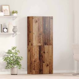 Berkfield Home Highboard Old Wood 60 x 32 x 153 cm - made from engineered wood in Brown - thumbnail 2