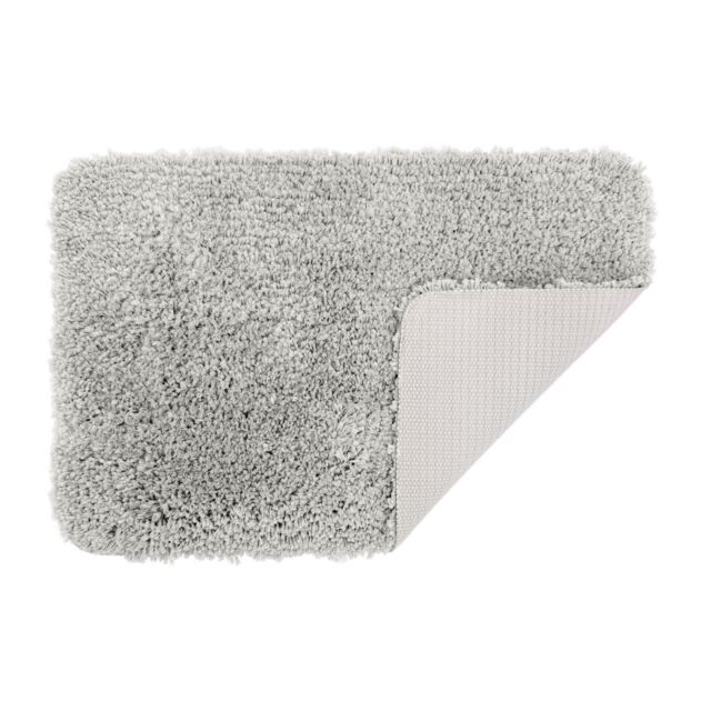 Allure Bath Fashions Shaggy Microfibre Non Slip Bath Mat 40 x 60cm in Light Grey - Size: 40 x 60 cm - image 1