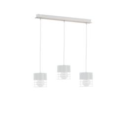 Netlighting Casa Bar Pendant Ceiling Light White Wood 60cm 3x E27