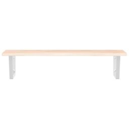 Berkfield Home Basin Shelf Wall Mounted Steel & Solid Wood Oak in Brown - thumbnail 4