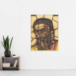 "Artery8 St Luke Stained Glass Design Holst Wall Art Poster Print - Size: W24"" x H32""" - thumbnail 4