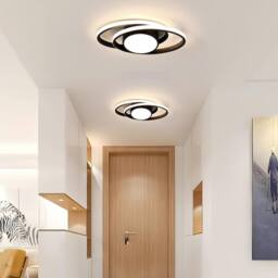 Goeco Ceiling Light LED Dimmable, Black, Round, 39W Modern LED Ceiling Light in Black - thumbnail 4