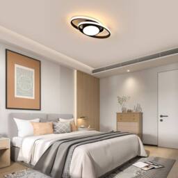 Goeco Ceiling Light LED Dimmable, Black, Round, 39W Modern LED Ceiling Light in Black - thumbnail 3