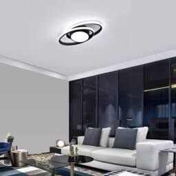 Goeco Ceiling Light LED Dimmable, Black, Round, 39W Modern LED Ceiling Light in Black - thumbnail 2