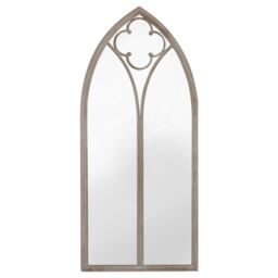 Berkfield Home Garden Mirror Sand 100x45 cm Iron for Outdoor Use in Beige - thumbnail 3