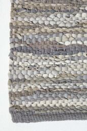 Homescapes Denver Leather Woven Hall Runner, 66 x 200 cm in Grey - Size: 66 cm x 200 cm - thumbnail 3