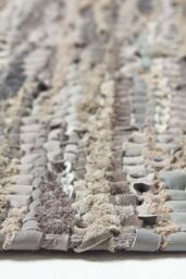 Homescapes Denver Leather Woven Hall Runner, 66 x 200 cm in Grey - Size: 66 cm x 200 cm - thumbnail 4