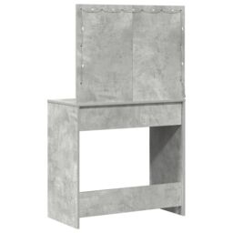 Berkfield Home Dressing Table with LED Lights¬†Concrete Grey 78, 5x41x135 cm in Light Grey - Size: 5 x 41 x 135 cm - thumbnail 7