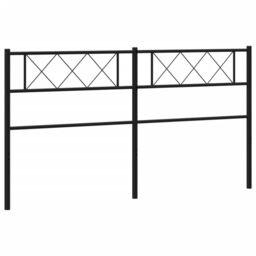Berkfield Home Metal Headboard Black 160 cm - thumbnail 5