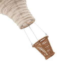 Happy Homewares Modern Hot Air Balloon Oatmeal Linen Easy Fit Pendant Lighting Shade in Brown - thumbnail 3