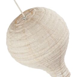 Happy Homewares Modern Hot Air Balloon Oatmeal Linen Easy Fit Pendant Lighting Shade in Brown - thumbnail 5