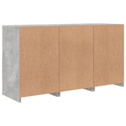 Berkfield Home Sideboard with LED Lights Concrete Grey 123x37x67 cm - Size: 123 x 37 x 67 cm - thumbnail 8