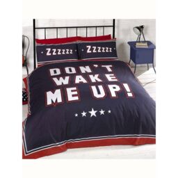 Catherine Lansfield Don´t Wake Me Up Duvet Cover Set in Red - Size: Double - thumbnail 1