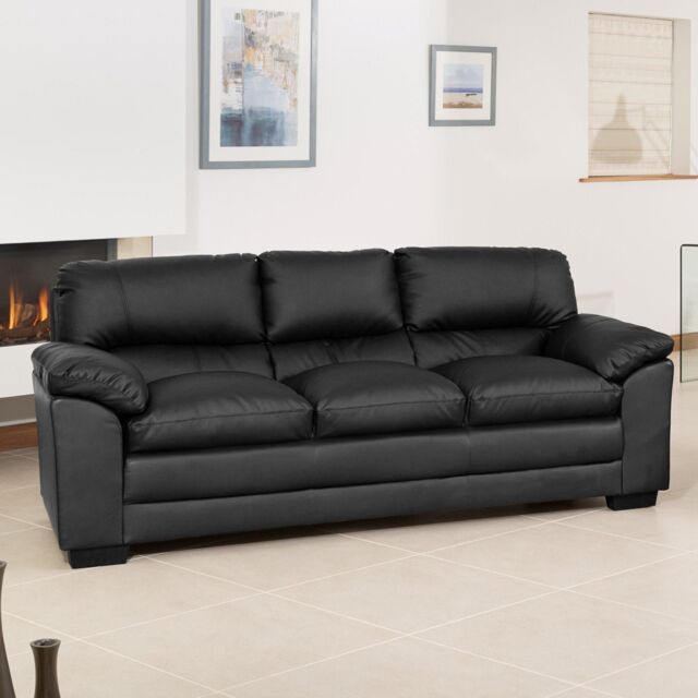 Artemis Home Genoa 3 Seat Sofabed in Black - image 1