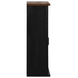 Berkfield Home Hanging Cabinet HALDEN with Sliding Door Black 49x22.5x70 cm Pine - thumbnail 4