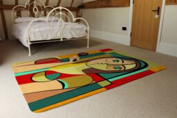 Benjamin Tate Design Woman With Chocolate In Hand Designer Rug in Natural - Size: Large - thumbnail 3