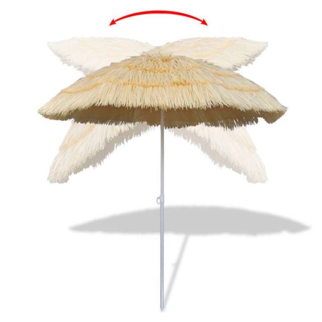 Berkfield Home Tilt Beach Umbrella Hawaii Style in Beige - image 1