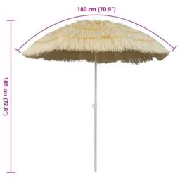 Berkfield Home Tilt Beach Umbrella Hawaii Style in Beige - thumbnail 7