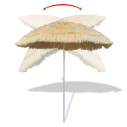 Berkfield Home Tilt Beach Umbrella Hawaii Style in Beige - thumbnail 1