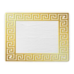 Benjamin Tate Design Golden Greek Ornamental Frame Blanket in Natural - Size: 120 cm x 150 cm - thumbnail 1