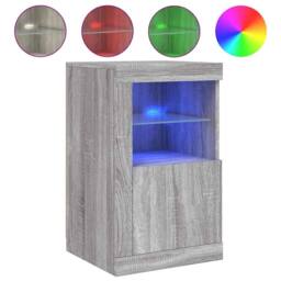 Berkfield Home Side Cabinet with LED Lights Grey Sonoma Engineered Wood - thumbnail 5