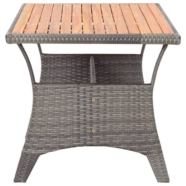 Berkfield Home Garden Table Grey 120x70x66 cm Solid Acacia Wood - Size: 120 x 70 x 66 cm - image 1