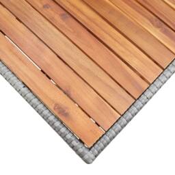 Berkfield Home Garden Table Grey 120x70x66 cm Solid Acacia Wood - Size: 120 x 70 x 66 cm - thumbnail 5