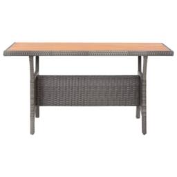 Berkfield Home Garden Table Grey 120x70x66 cm Solid Acacia Wood - Size: 120 x 70 x 66 cm - thumbnail 3