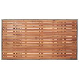 Berkfield Home Garden Table Grey 120x70x66 cm Solid Acacia Wood - Size: 120 x 70 x 66 cm - thumbnail 4