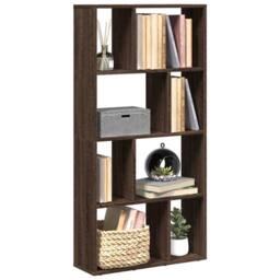 Berkfield Home Durable Bookcase Brown Oak 60x20x120 cm Engineered Wood - Size: 60 x 20 x 120 cm - thumbnail 2