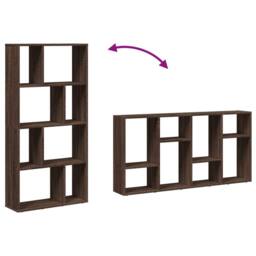 Berkfield Home Durable Bookcase Brown Oak 60x20x120 cm Engineered Wood - Size: 60 x 20 x 120 cm - thumbnail 8