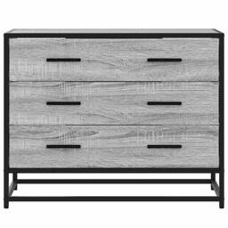 Berkfield Home Elegant Drawer Cabinet Grey Sonoma 70x41x56 cm Engineered Wood - Size: 70 x 41 x 56 cm - thumbnail 4