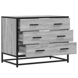 Berkfield Home Elegant Drawer Cabinet Grey Sonoma 70x41x56 cm Engineered Wood - Size: 70 x 41 x 56 cm - thumbnail 5