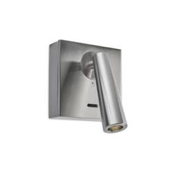 Netlighting Gamma LED Wall Reading Light Satin Nickel 175lm 2700K in Grey