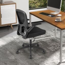 Costway Ergonomic Office Chair Adjustable Swivel Mesh Task Rocking Chair in Black - thumbnail 8