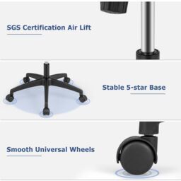 Costway Ergonomic Office Chair Adjustable Swivel Mesh Task Rocking Chair in Black - thumbnail 4