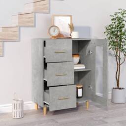 Berkfield Home Sideboard Concrete Grey 69, 5x34x90 cm Engineered Wood - Size: 5 x 34 x 90 cm - thumbnail 3