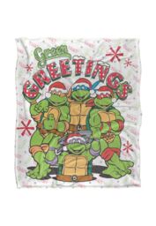 Teenage Mutant Ninja Turtles TMNT Green Greetings Silky Touch Super Soft Throw Blanket 152 X 127 cm in White - thumbnail 1