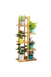 Garden Sanctuary Rustic Wooden Multi-Tiered Potted Plant Stand in Natural - thumbnail 2