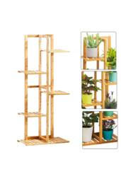 Garden Sanctuary Rustic Wooden Multi-Tiered Potted Plant Stand in Natural - thumbnail 1