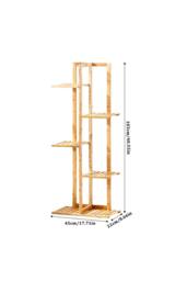 Garden Sanctuary Rustic Wooden Multi-Tiered Potted Plant Stand in Natural - thumbnail 3