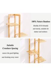 Garden Sanctuary Rustic Wooden Multi-Tiered Potted Plant Stand in Natural - thumbnail 5