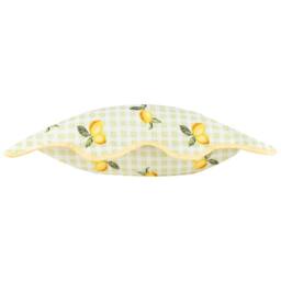 Furn Fruits Lemons Gingham Check Outdoor Cushion in Green - Size: 45 cm x 45 cm - thumbnail 4