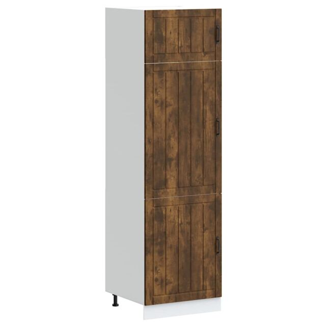 Berkfield Home Kitchen Cupboard Lucca Smoked Oak Engineered Wood in Brown - image 1