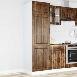 Berkfield Home Kitchen Cupboard Lucca Smoked Oak Engineered Wood in Brown - thumbnail 2