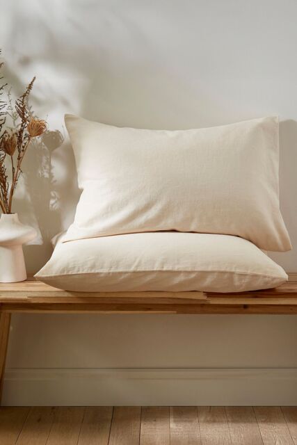 Martex Touch of Linen Housewife Pillowcase Pair in Cream - image 1