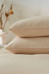 Martex Touch of Linen Housewife Pillowcase Pair in Cream - thumbnail 6