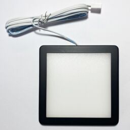 Loops 4x MATT BLACK Ultra-Slim Square Under Cabinet Kitchen Light & Driver Kit - Warm White Diffused LED - thumbnail 2