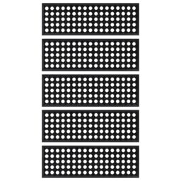 Berkfield Home Stair Treads 5 pcs 25x75 cm Rubber in Black - Size: Medium - thumbnail 3